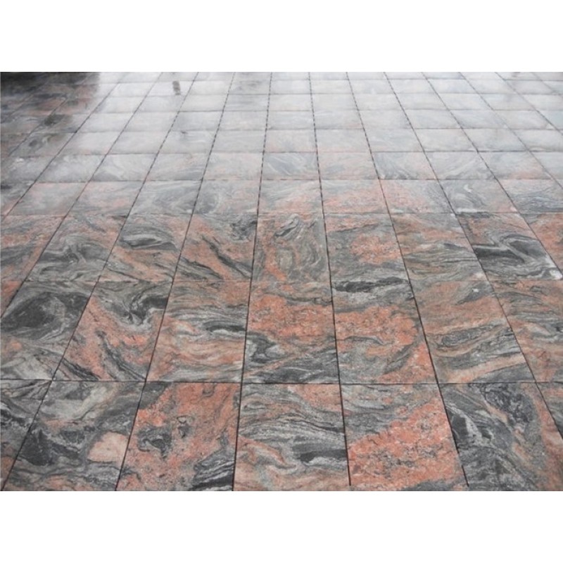 China Red Grey Multicolor Large Vein Natural Granite Flooring Tiles