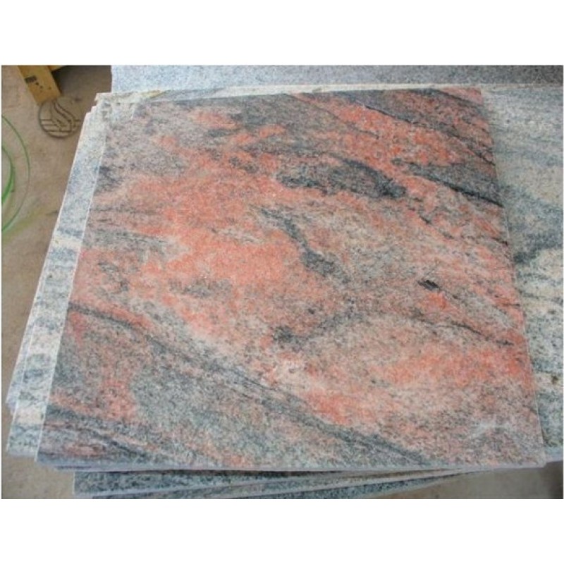 China Red Grey Multicolor Large Vein Natural Granite Flooring Tiles