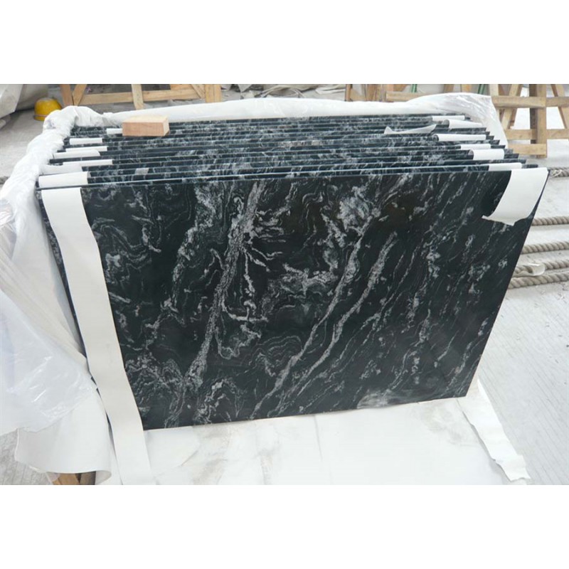 Indian Henghe Black Granite Tiles For Floor Paving And Wall Covering