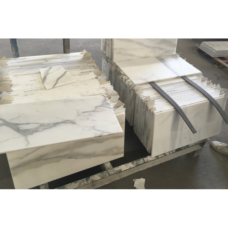 Italy Calacatta White Marble Tile Price