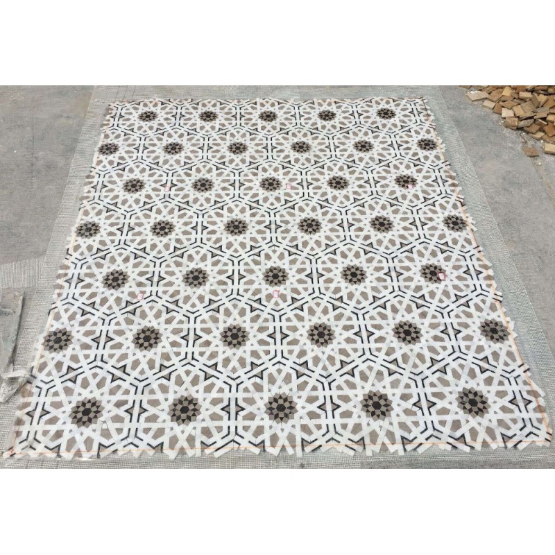 Marble Mosaic Flower Pattern Flooring