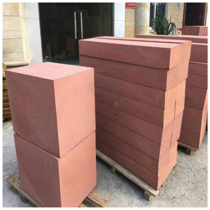 Red Sandstone Blocks In Natural Split Finish For Building