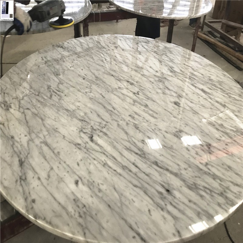 White Marble Onyx Table Top And Carrara White Dining Table Tops Funiture For Reception Desk Good Polished