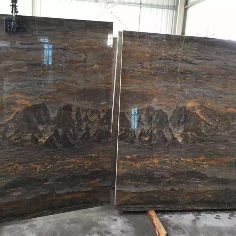 Chinese Luxury Brown Marble Slabs Wall Tile