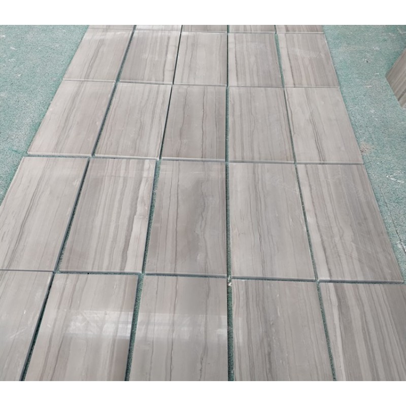 Elegant Grey Wooden Marble Tiles For Floor And Wall