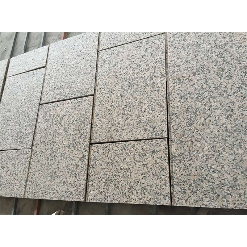 Grey Pink Granite Exterior Wall Clading Tiles For Villa House Project