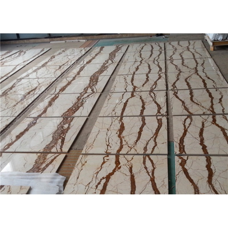 Sofita Gold Bookmatch Marble Flooring Tile