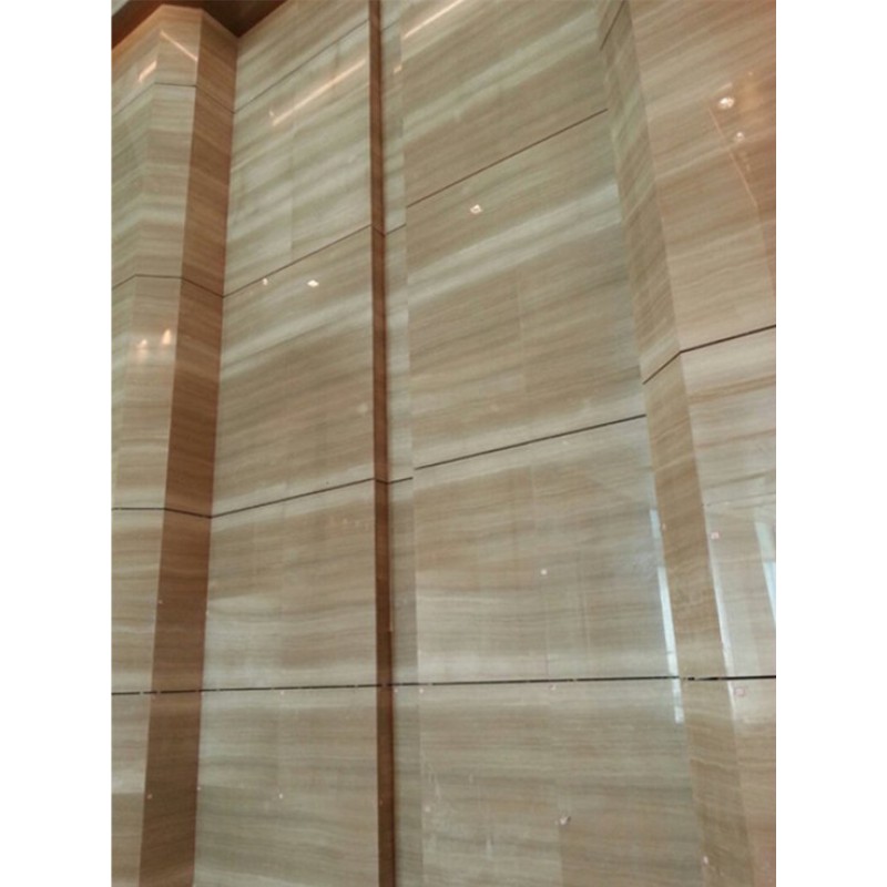 Italian Wooden Marble Tiles Beige Wood Vein Marble Floor Tile Wall Cladding Tile