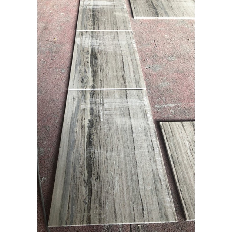 China Grey And Green Wood Vein Marble Flooring Tiles Crystal Wooden Marble Slab