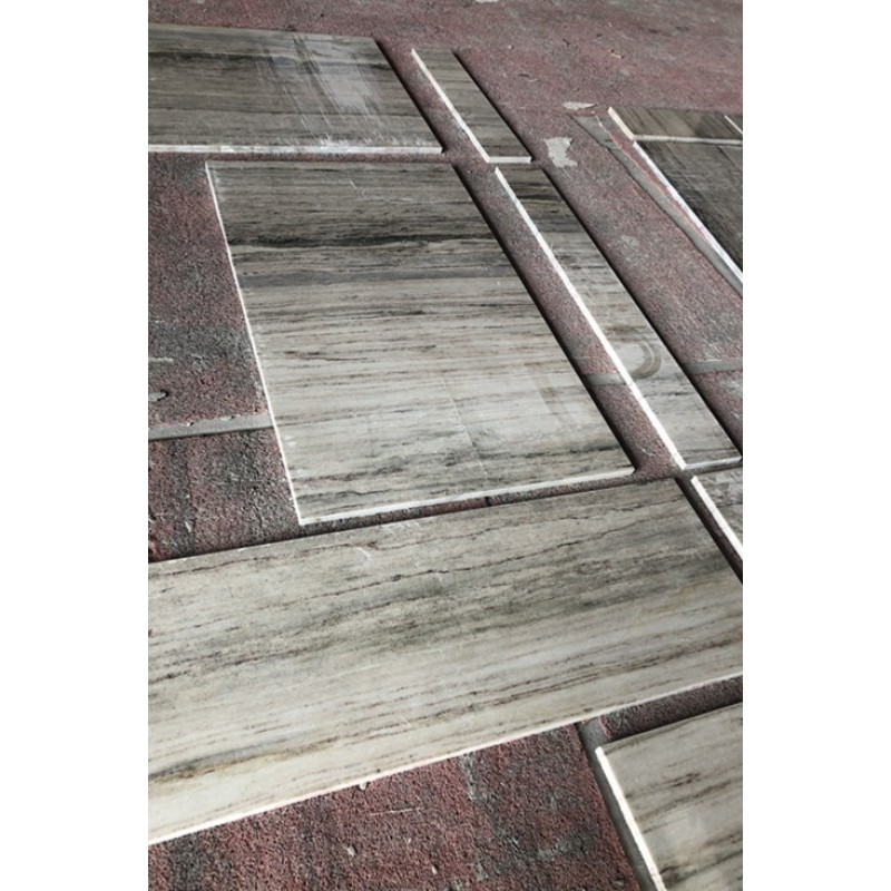 China Grey And Green Wood Vein Marble Flooring Tiles Crystal Wooden Marble Slab