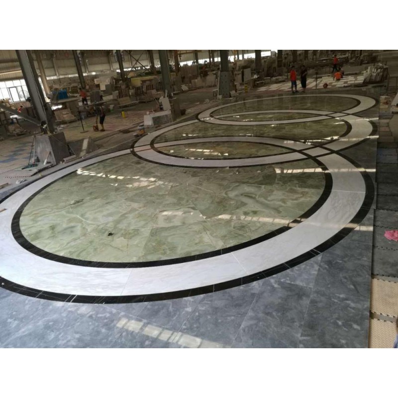 Green Onyx Marble Flooring Border Designs Tiles Villa Lobby Hotel Project