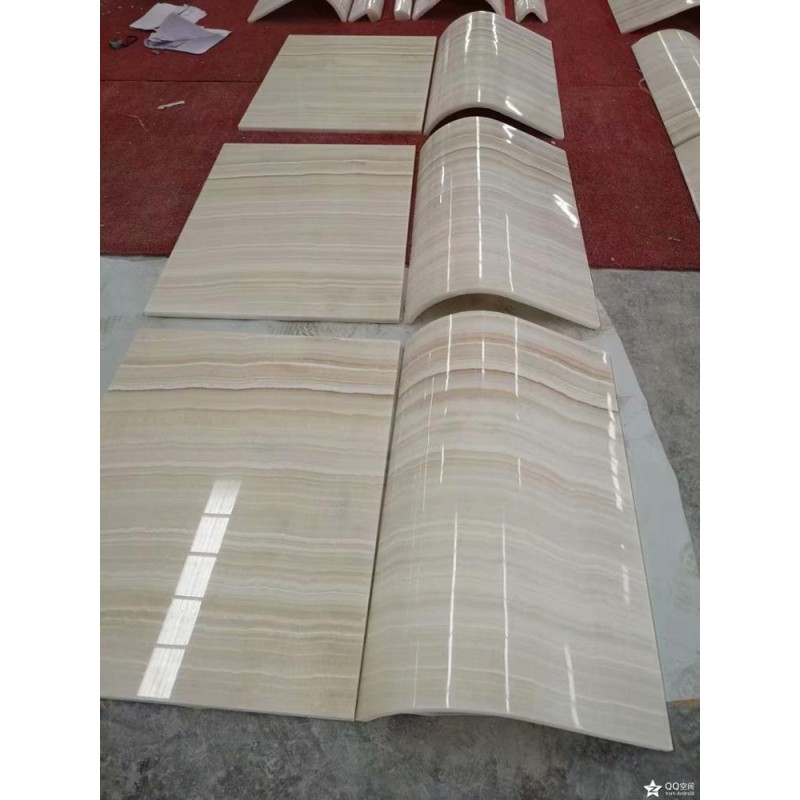 White Onyx Marble Stone Column Round Pillar Design Roman Column