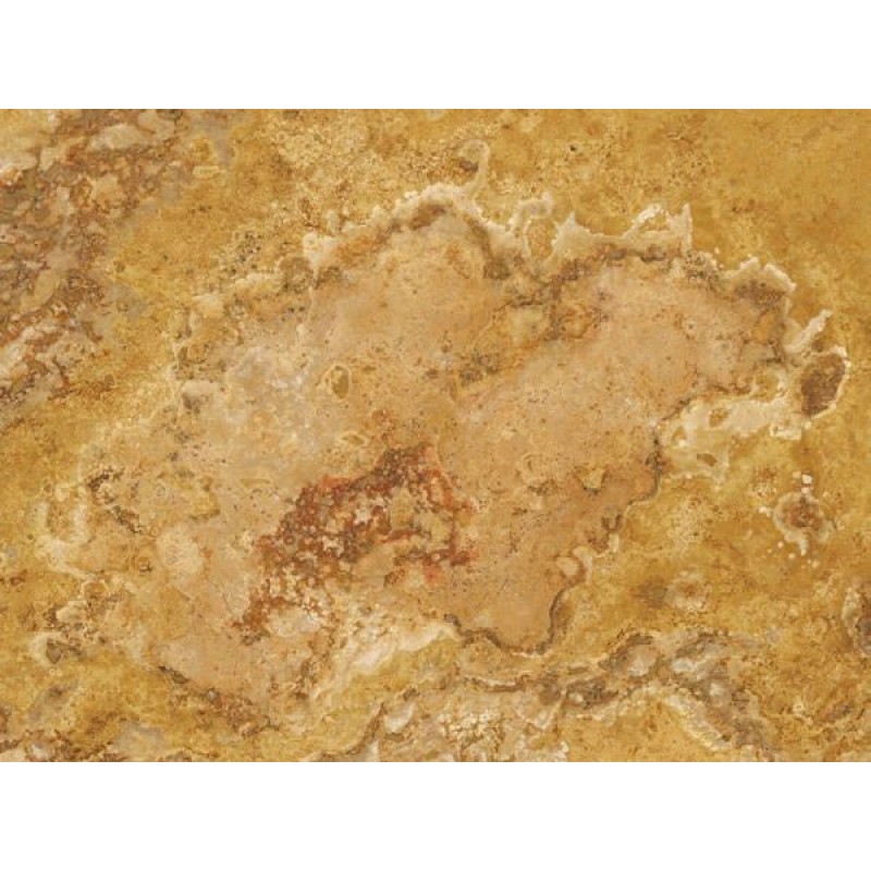 Travertino Dark Dorato Travertine, Quarried In Italy, Gold