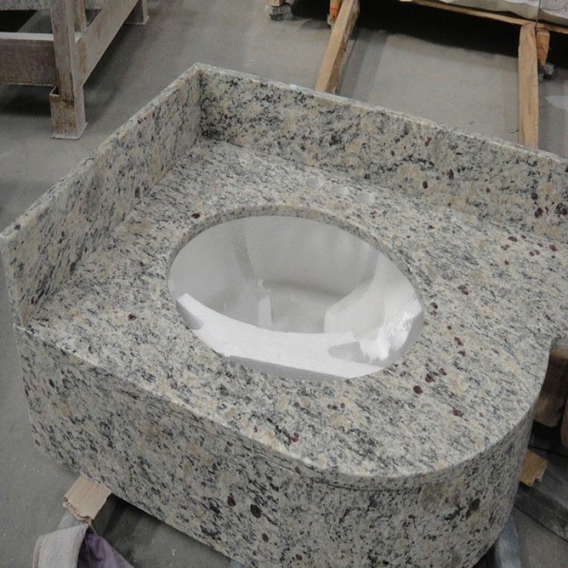 2 / 3cm Thick Giallo Cecilia Light Granite Countertops Backsplash Sinks Prices