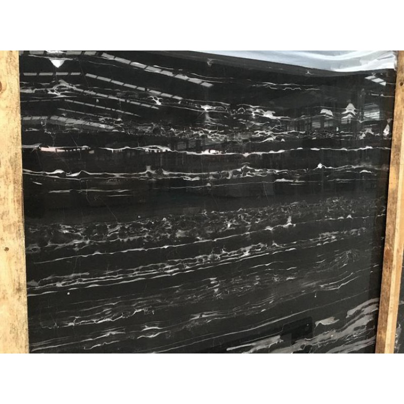 China Polished Black Silver Dragon Marble Slabs Tiles Dinning Table Prices